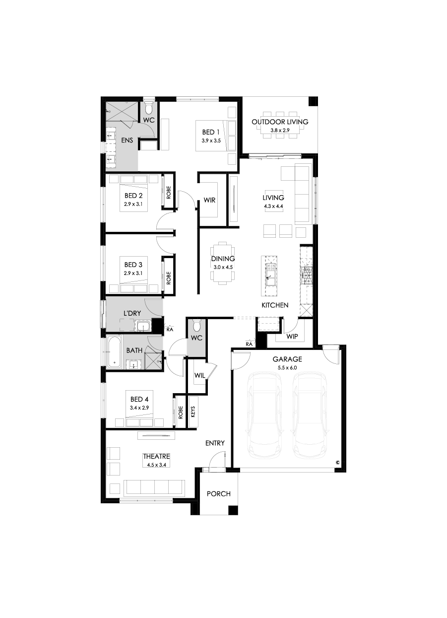 25  Floor Floorplan (Standard - Flipped)