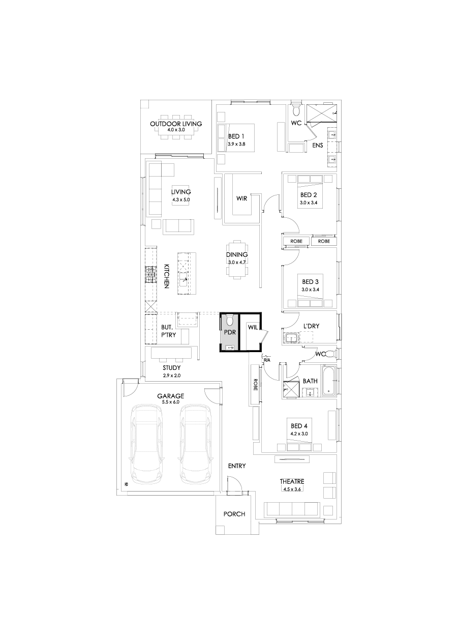29  Floor Floorplan (Additional powder)