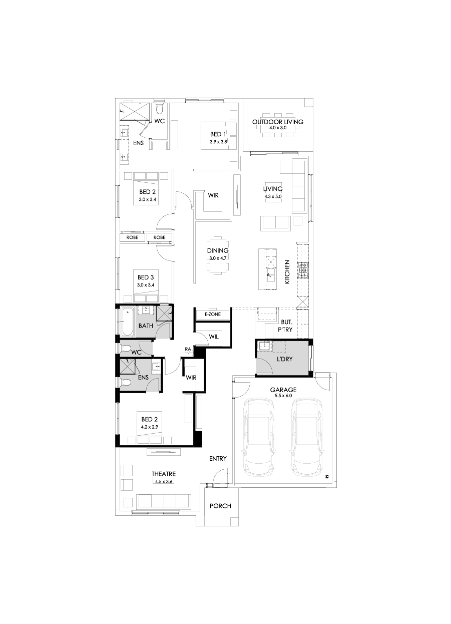 29  Floor Floorplan (Additional ensuite - Flipped)