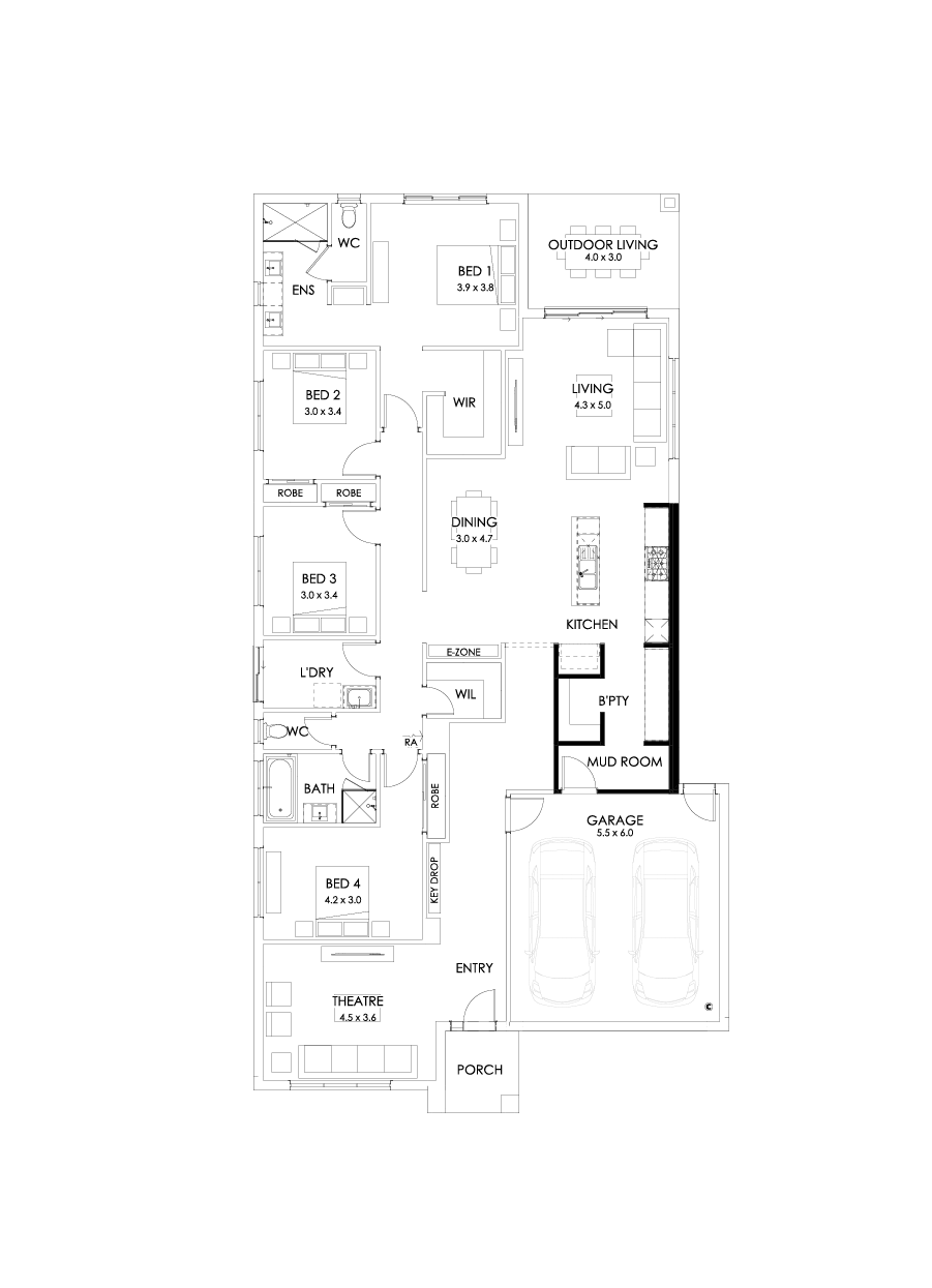 29  Floor Floorplan (Butler's pantry - Included - Flipped)