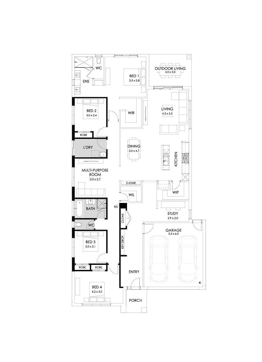 29  Floor Floorplan (Multipurpose room - Flipped)