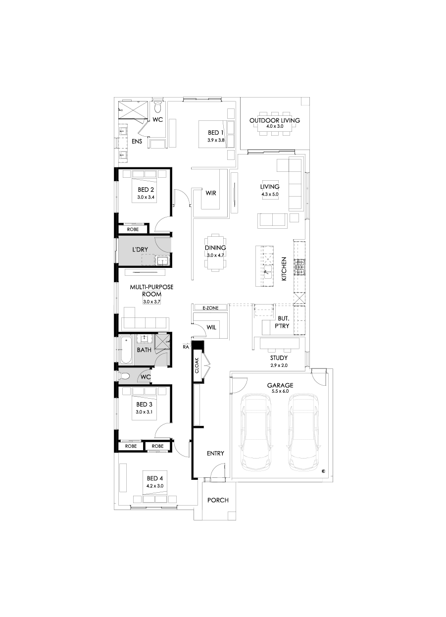 29  Floor Floorplan (Multipurpose room - Flipped)