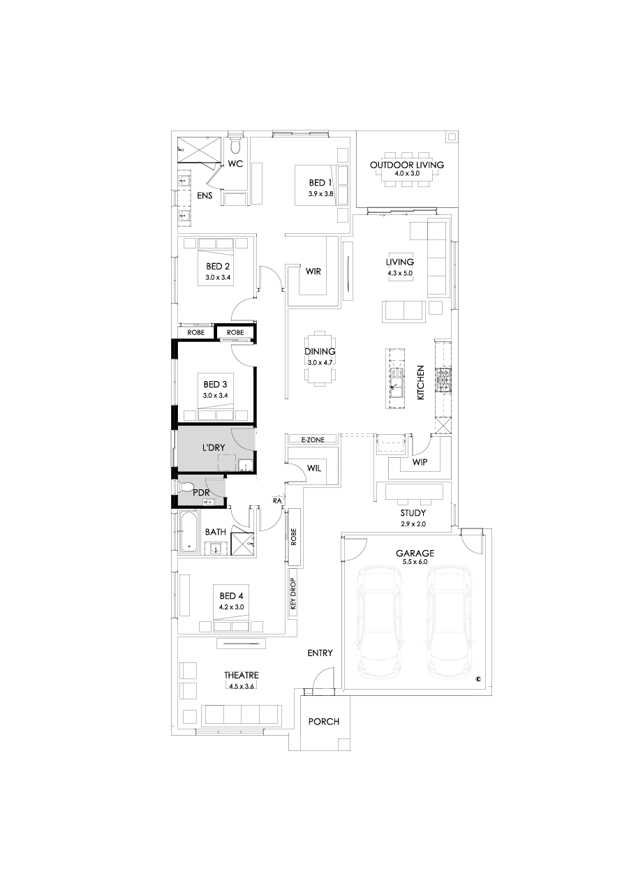 29  Floor Floorplan (Powder room - Flipped)