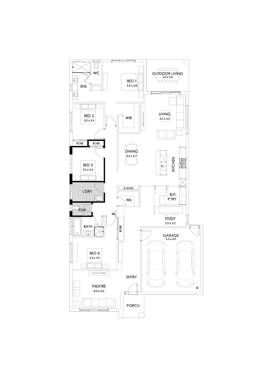 29  Floor Floorplan (Powder room - Flipped)