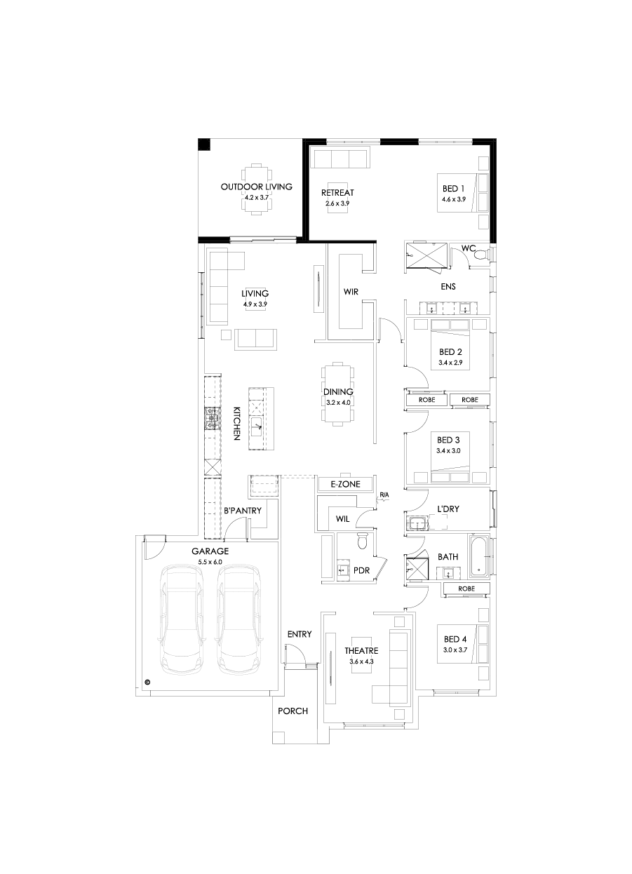 32  Floor Floorplan (Alternate bed 1)