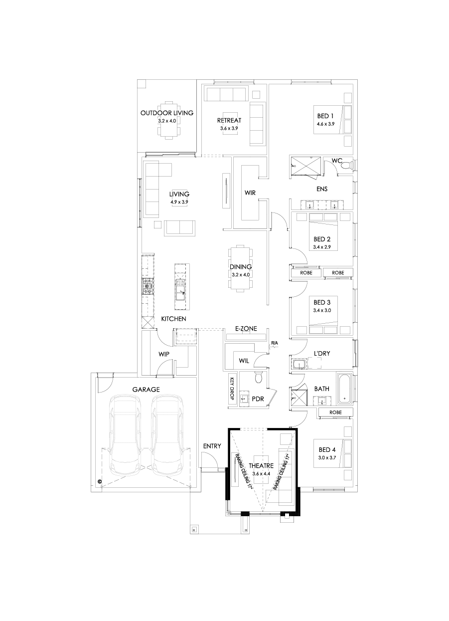 32  Floor Floorplan (Arcadia facade raked to theatre)