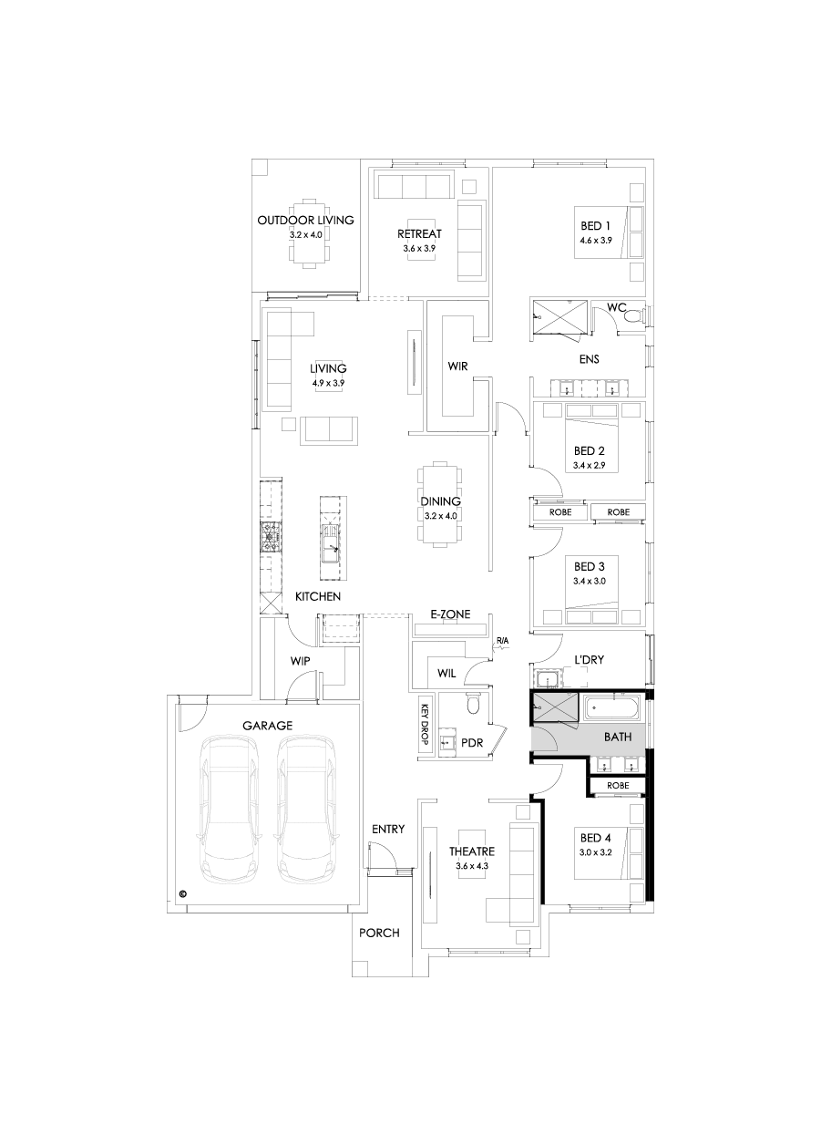 32  Floor Floorplan (Bathroom upgrade)