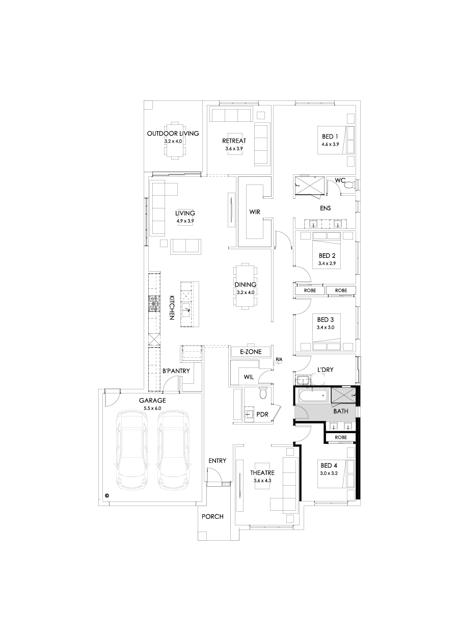 32  Floor Floorplan (Bathroom upgrade)
