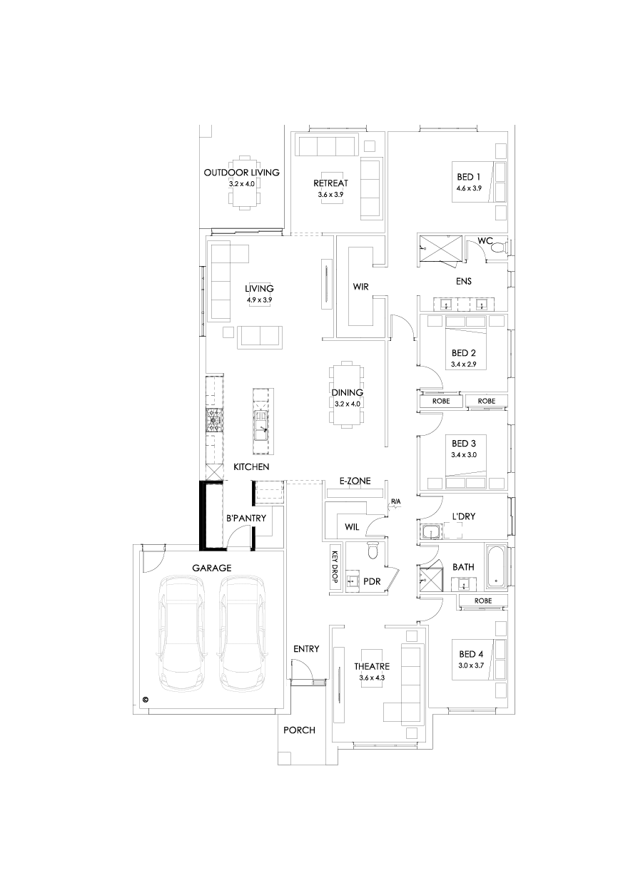 32  Floor Floorplan (Butler's pantry - Included)