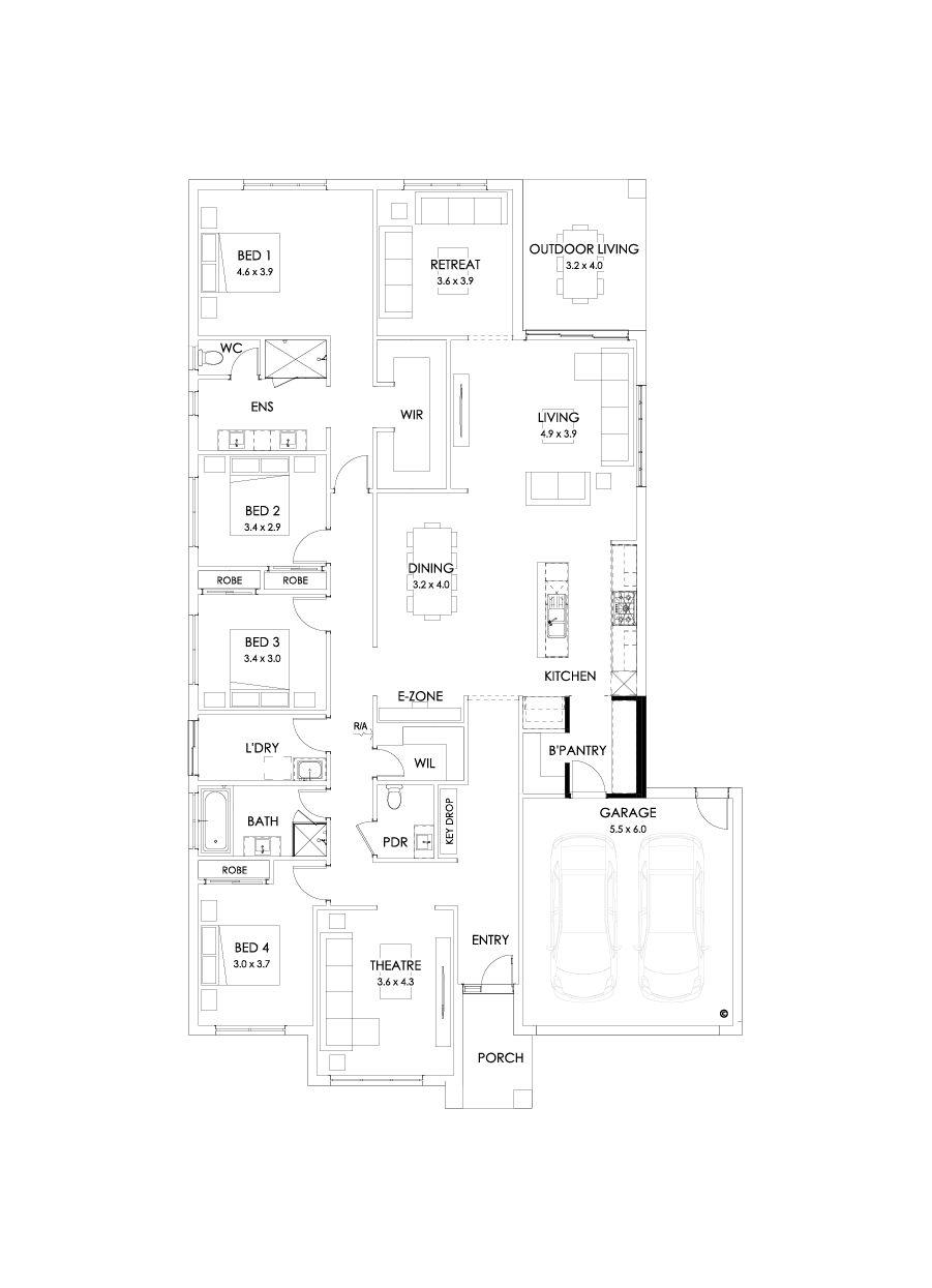 32  Floor Floorplan (Butler's pantry - Included - Flipped)
