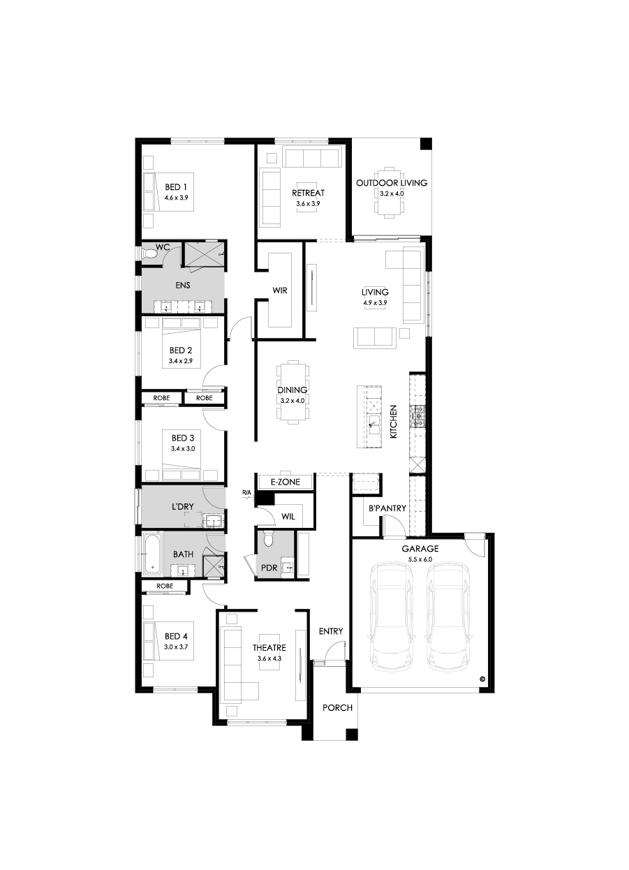 32  Floor Floorplan (Standard - Flipped)