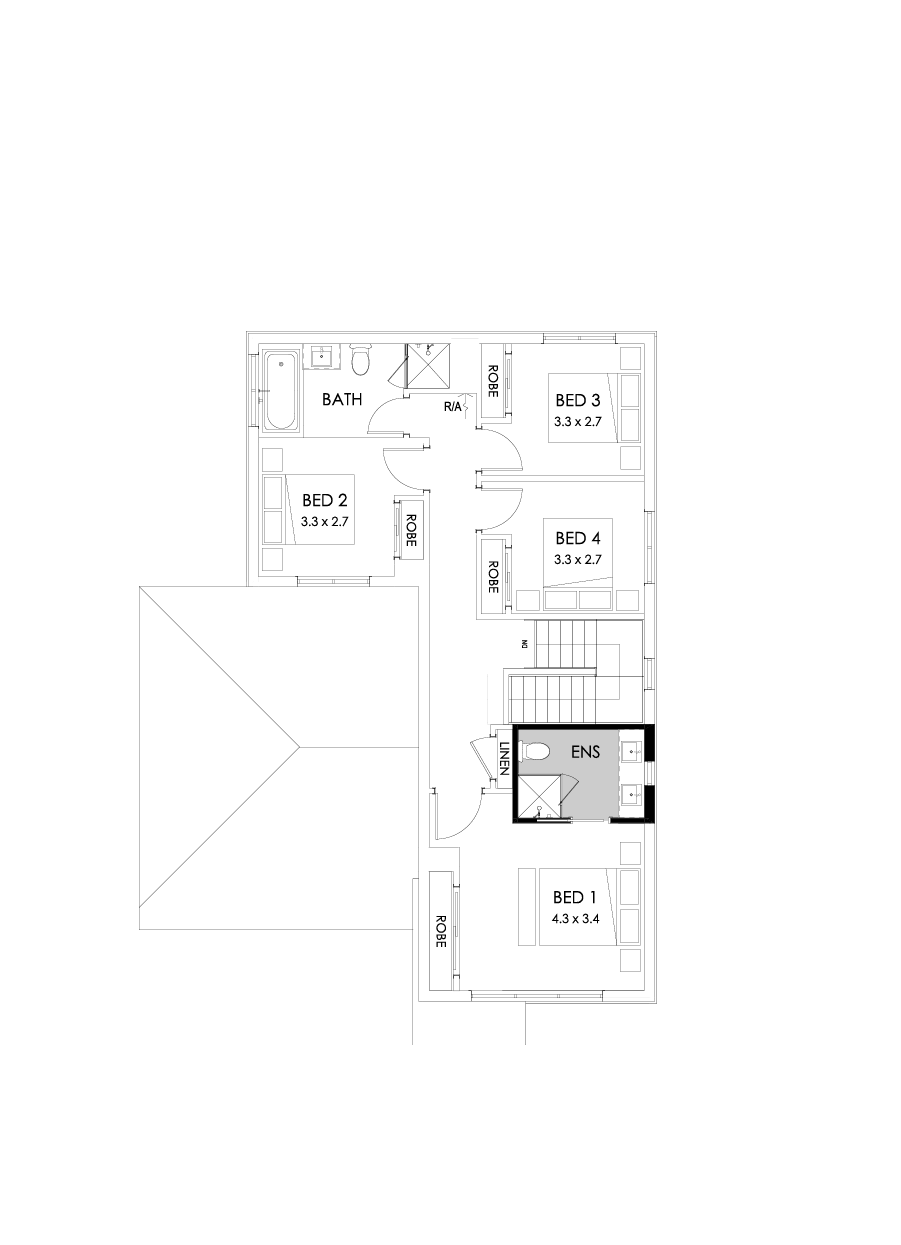 22 First Floor Floorplan (Ensuite upgrade)