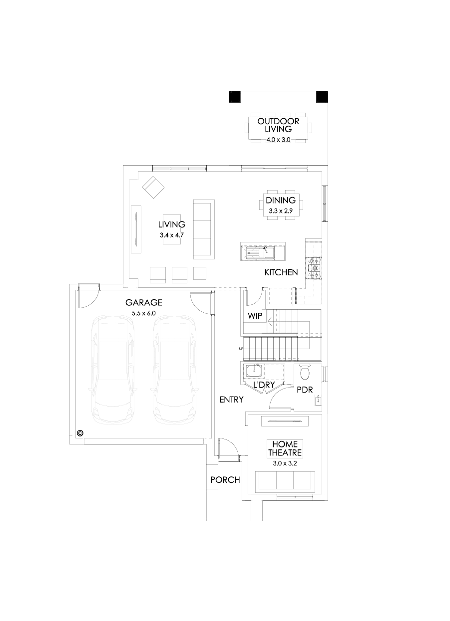 22 Ground Floor Floorplan (Outdoor living)