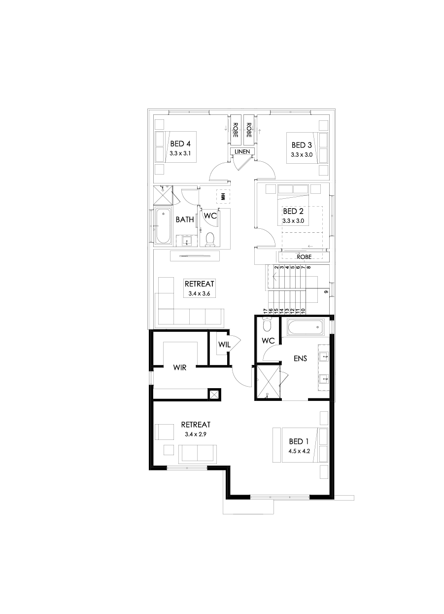 30 First Floor Floorplan (Build over garage)