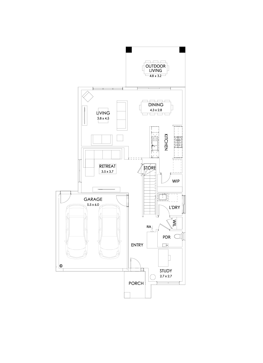 27 Ground Floor Floorplan (Outdoor living)