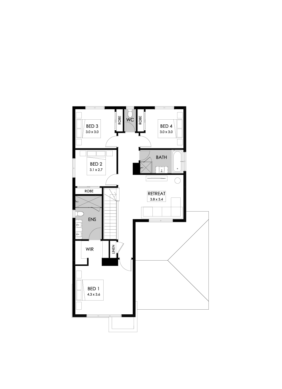 27 First Floor Floorplan (Standard - Flipped)