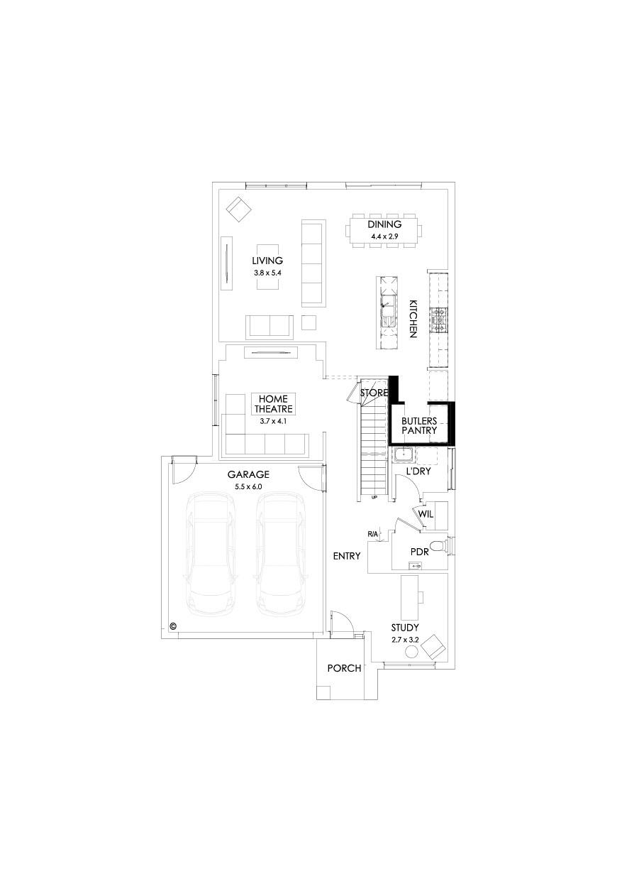 30 Ground Floor Floorplan (Butler's pantry)
