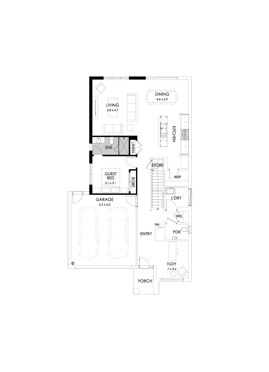 30 Ground Floor Floorplan (Guest bedroom)