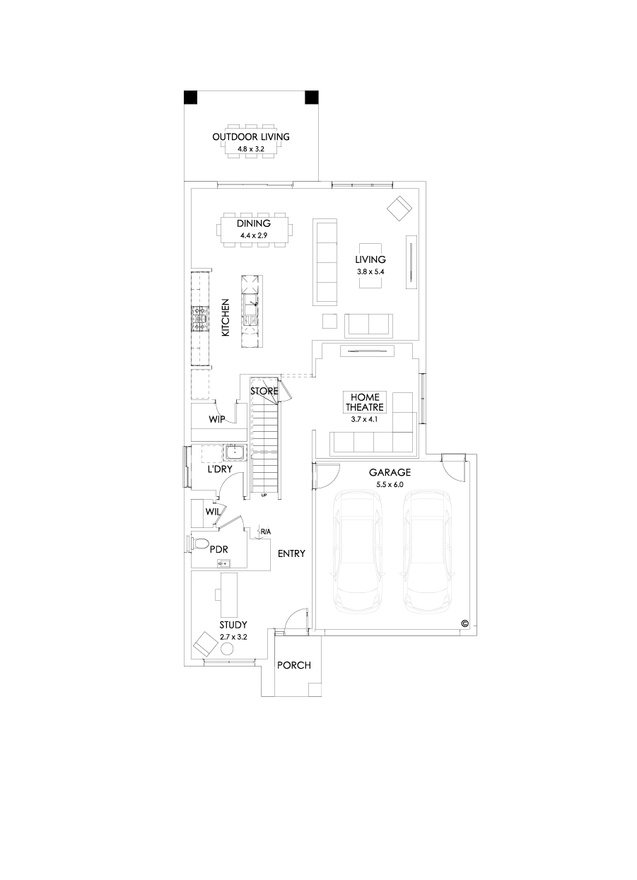 30 Ground Floor Floorplan (Outdoor living - Flipped)