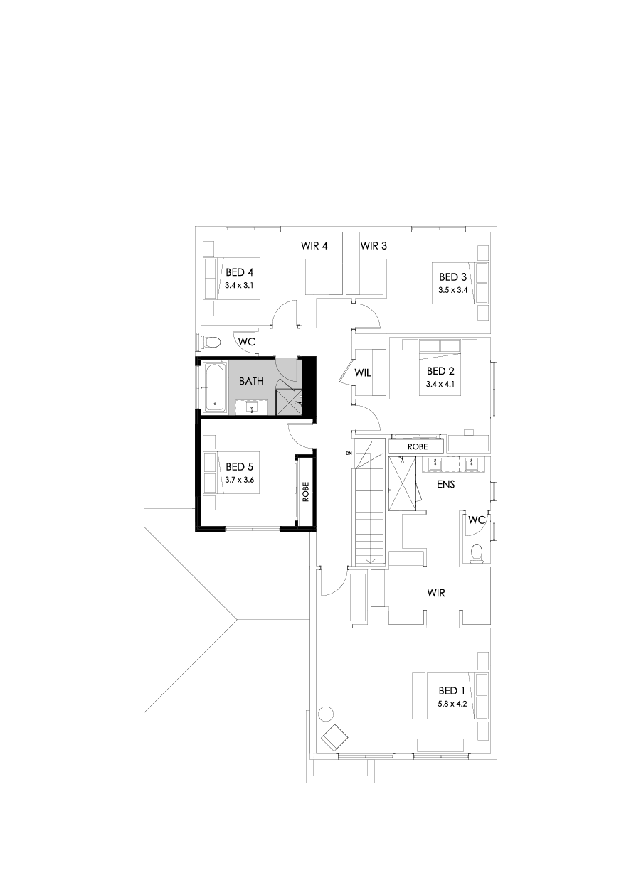36 First Floor Floorplan (5th bedroom)