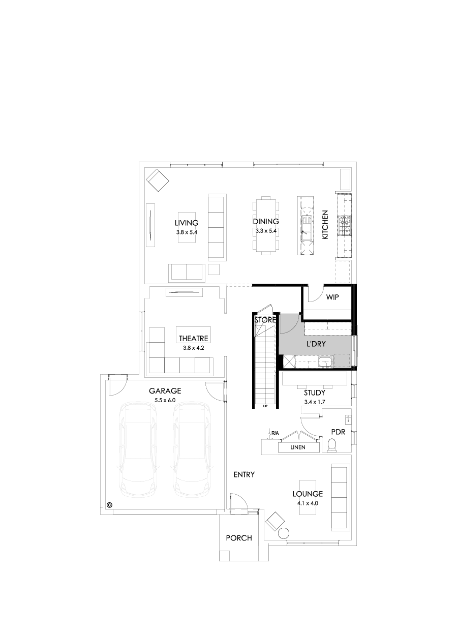 36 Ground Floor Floorplan (Grand laundry)
