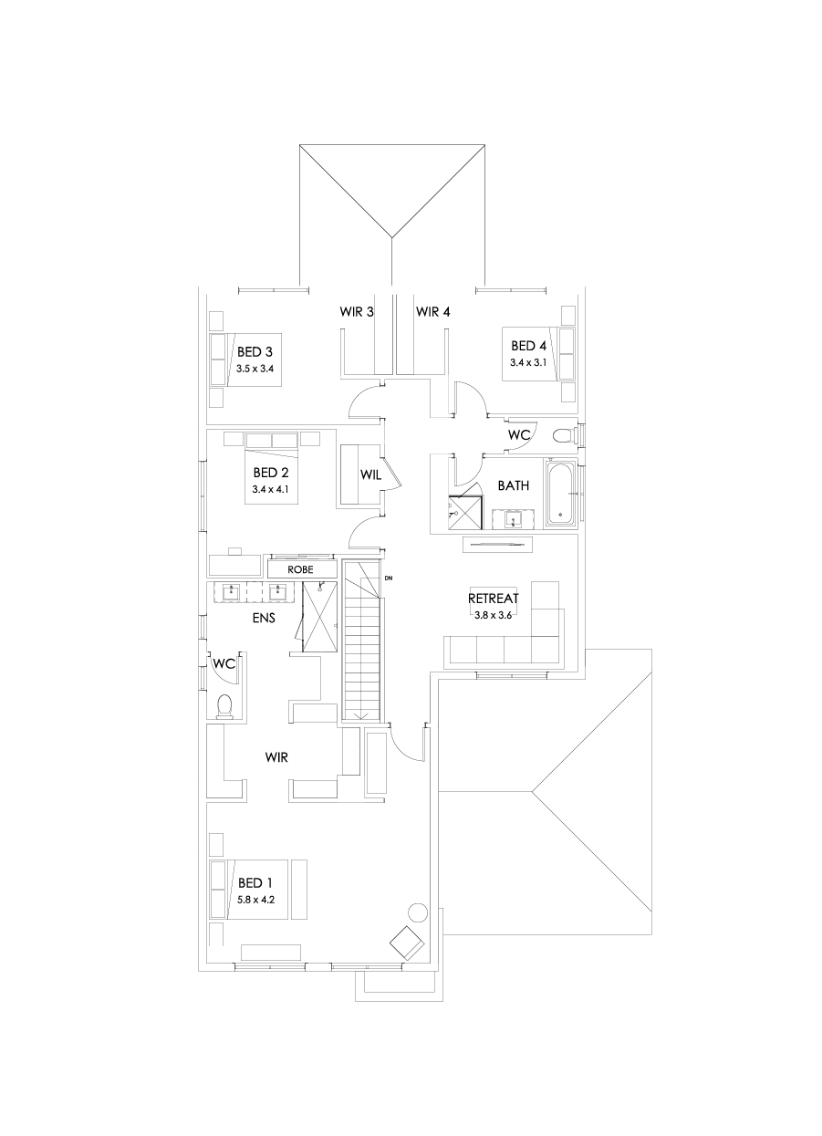 36 First Floor Floorplan (Outdoor living - Flipped)