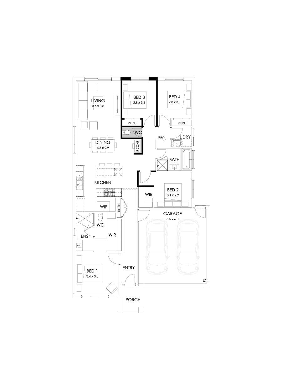 20  Floor Floorplan (E-zone - Flipped)