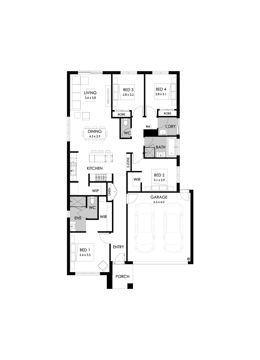 20  Floor Floorplan (Standard - Flipped)