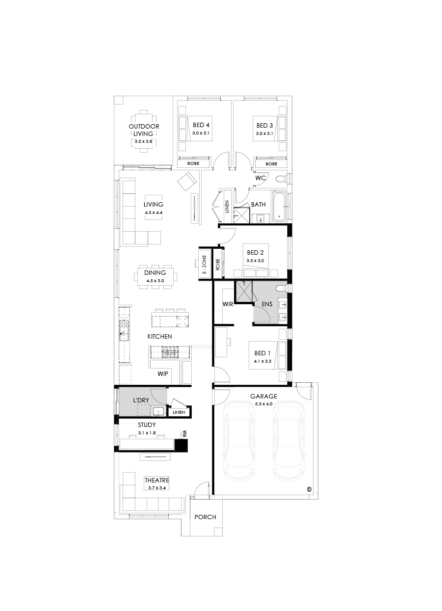 26  Floor Floorplan (Alternate Theatre - Flipped)