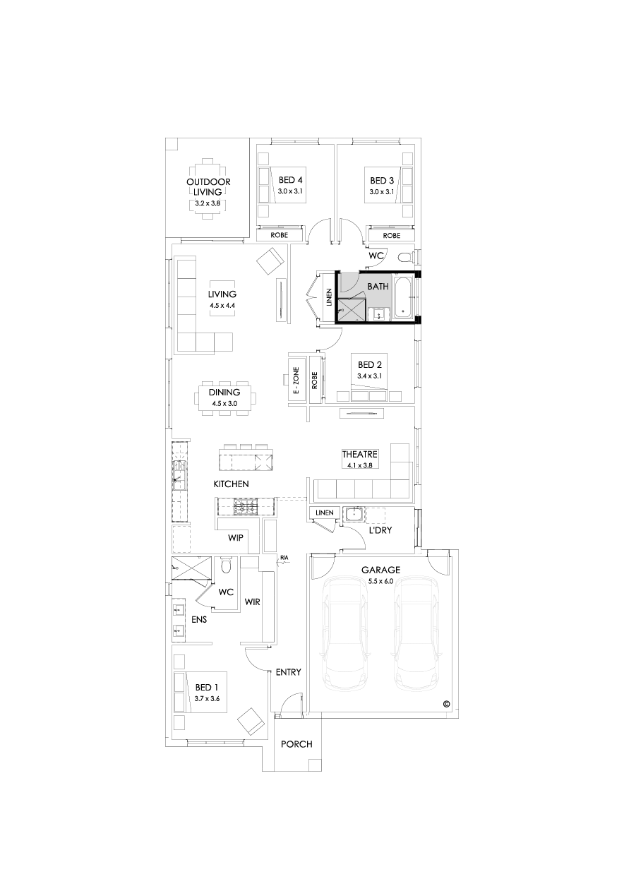 26  Floor Floorplan (Bathroom upgrade - Flipped)