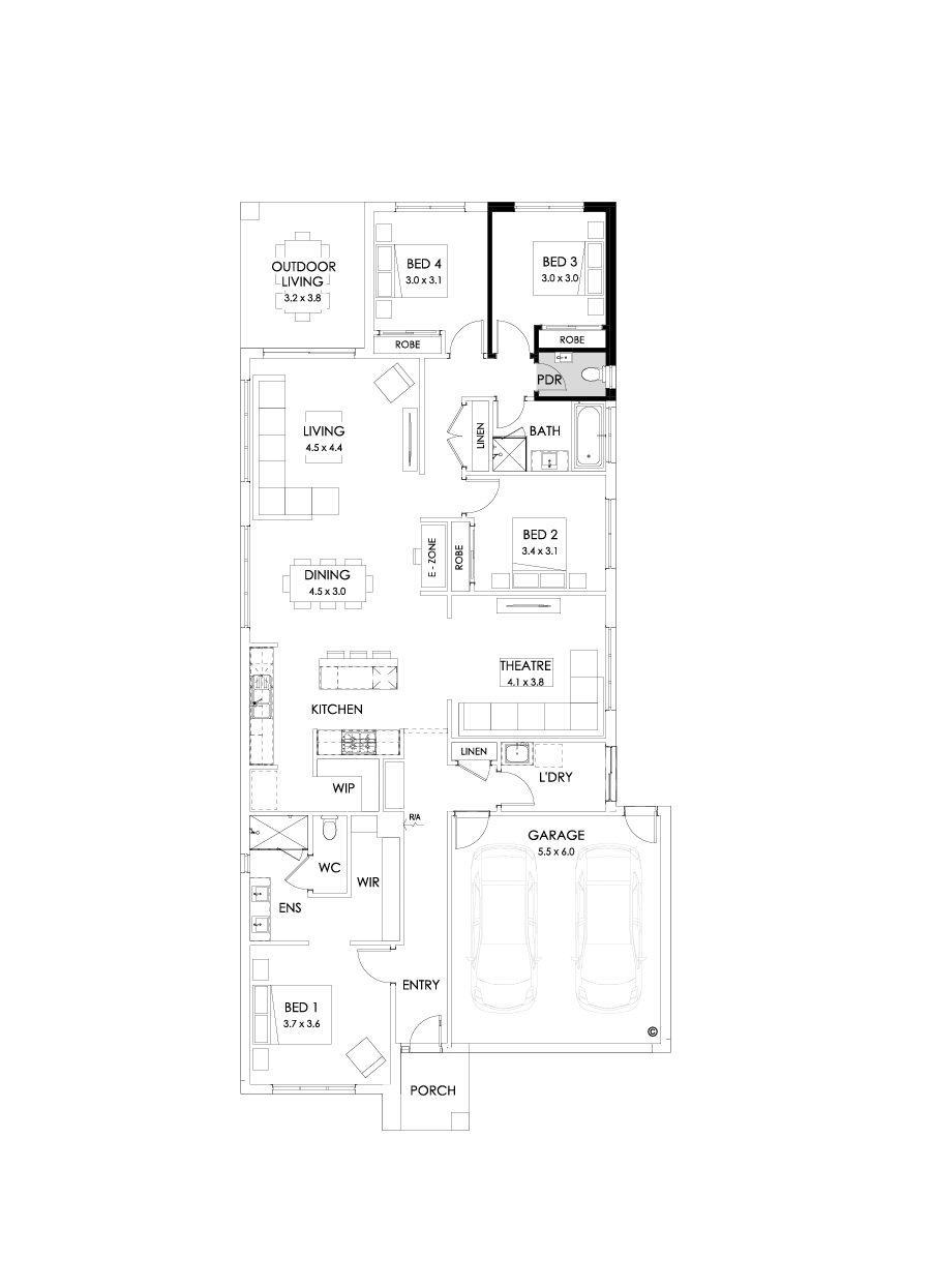 26  Floor Floorplan (Powder room - Flipped)