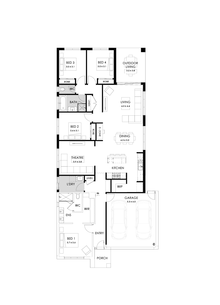 26  Floor Floorplan (Rear Flip - Flipped)