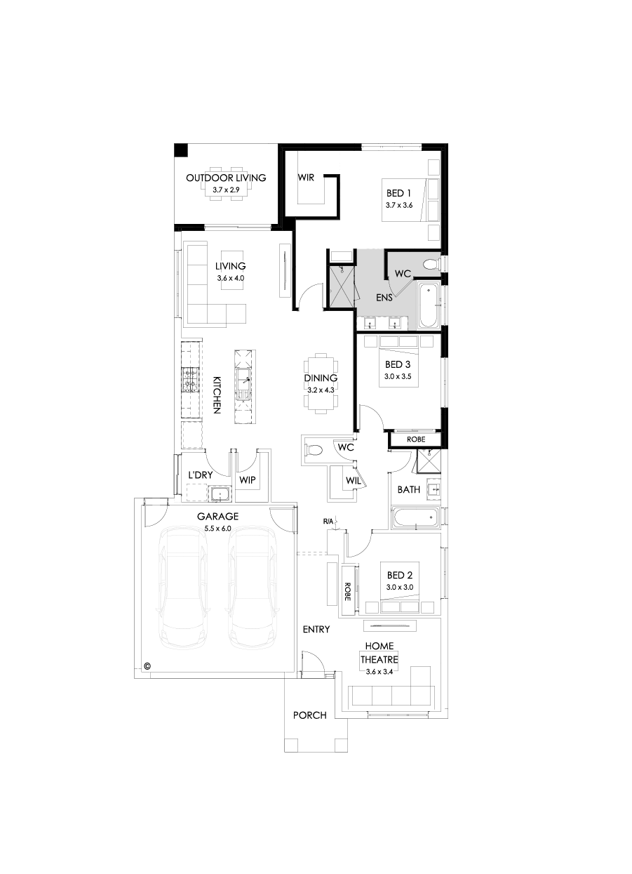 23  Floor Floorplan (3 bedrooms)