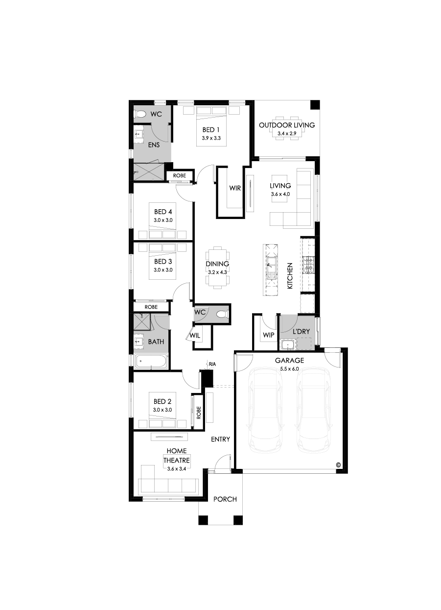 23  Floor Floorplan (Standard - Flipped)