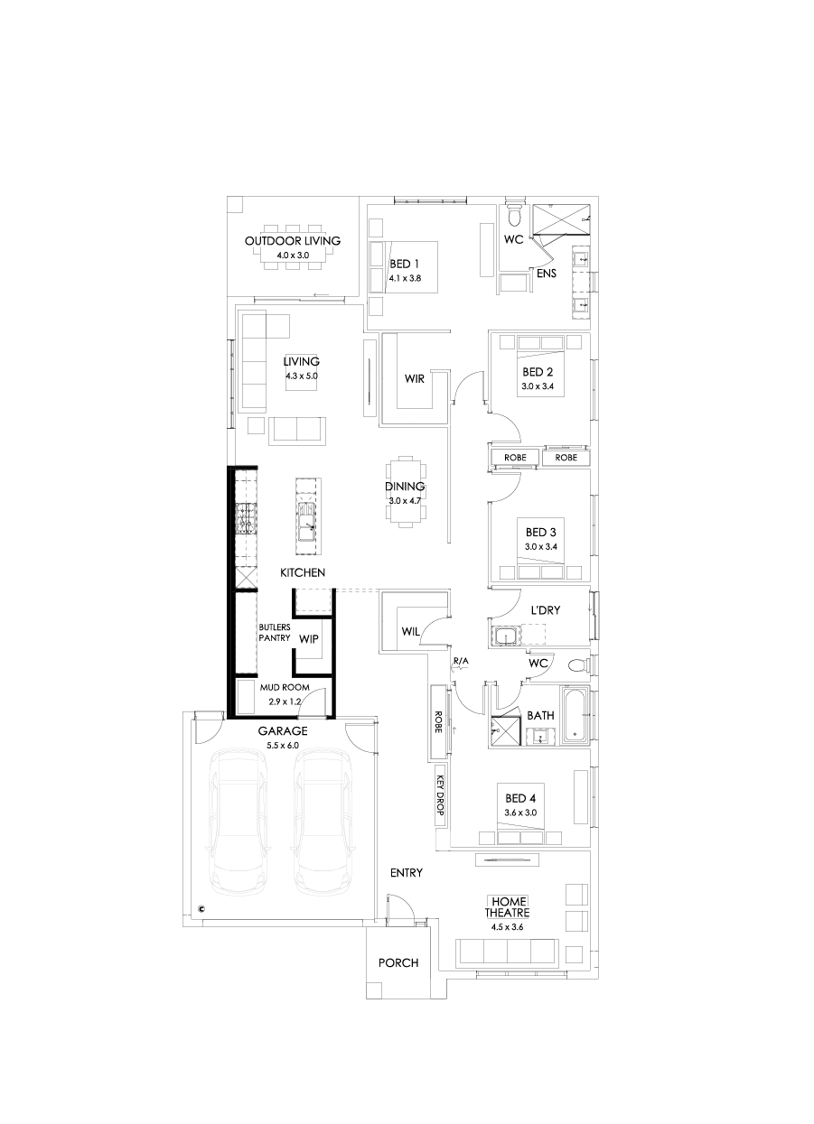 29  Floor Floorplan (Butler’s pantry)