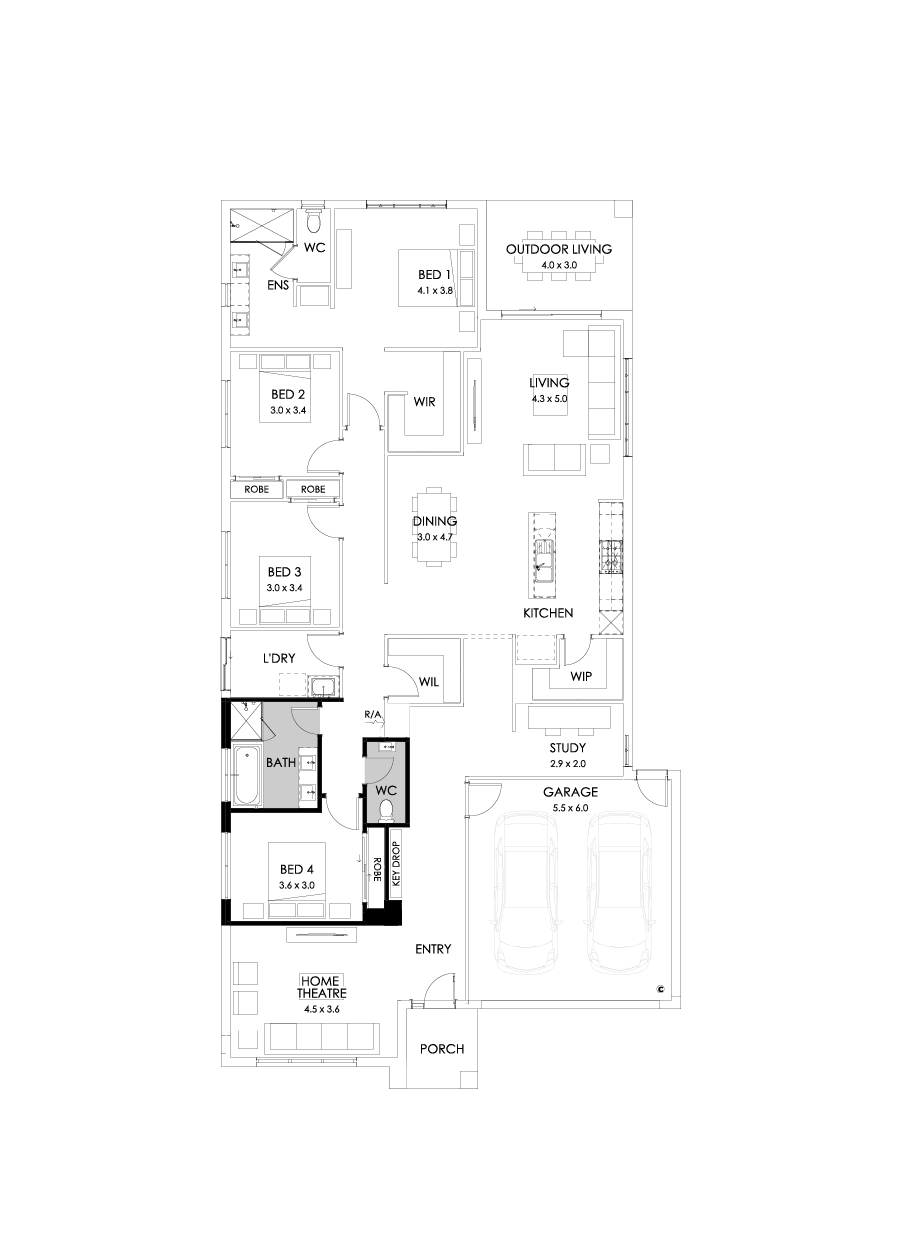 29  Floor Floorplan (Bathroom upgrade - Flipped)