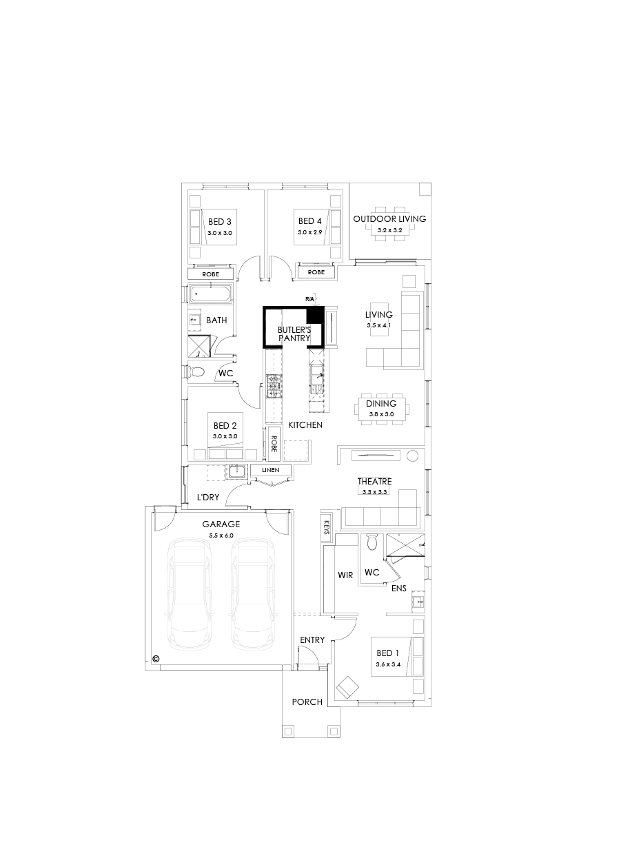 23  Floor Floorplan (Butler's pantry)