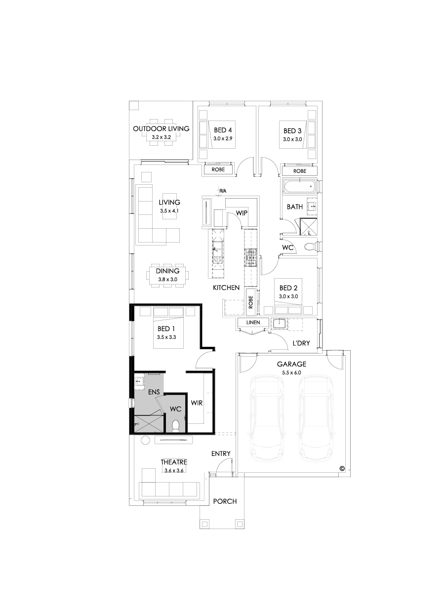 23  Floor Floorplan (Alternate theatre - Flipped)