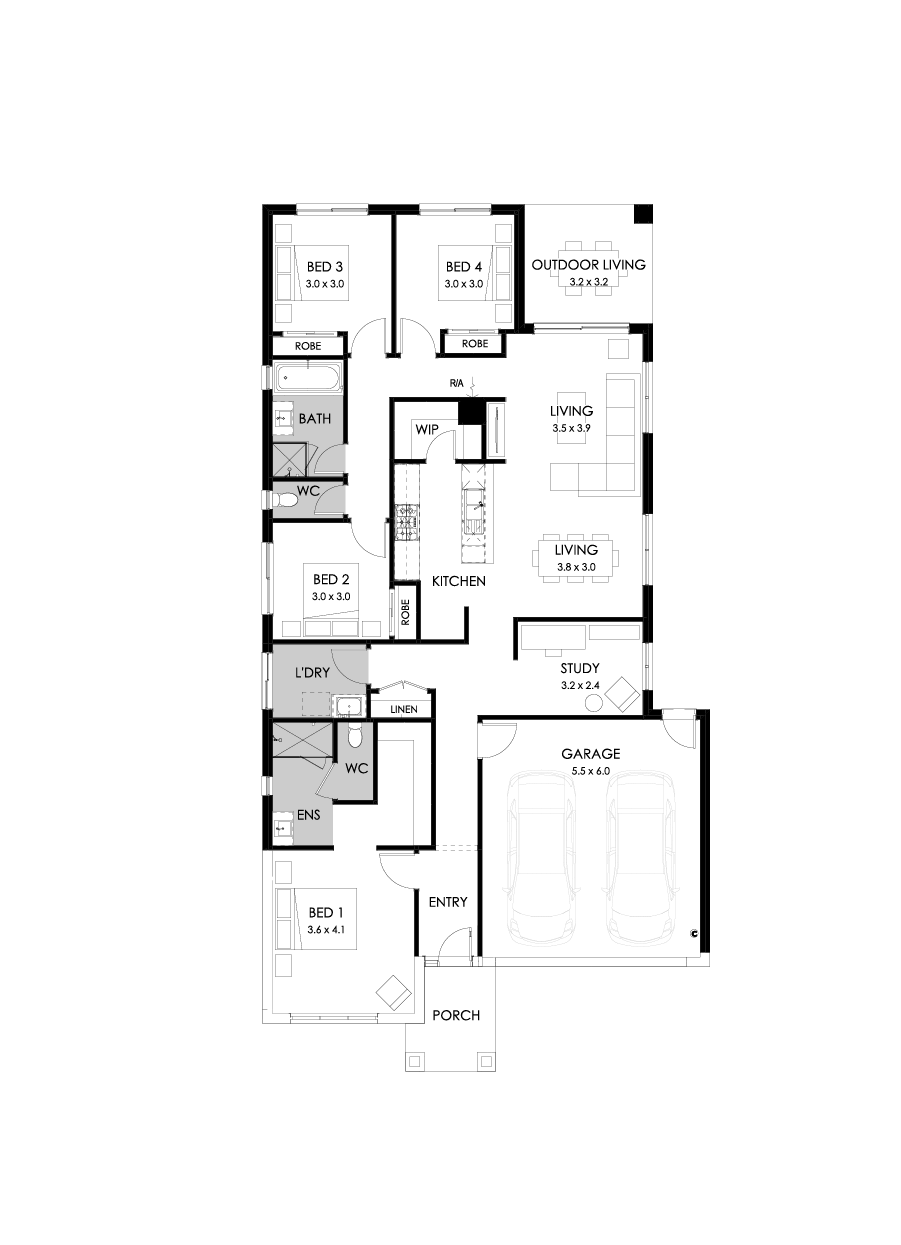 23  Floor Floorplan (Rear flip - Flipped)