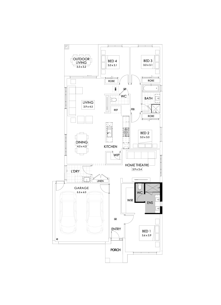 24  Floor Floorplan (Ensuite upgrade)