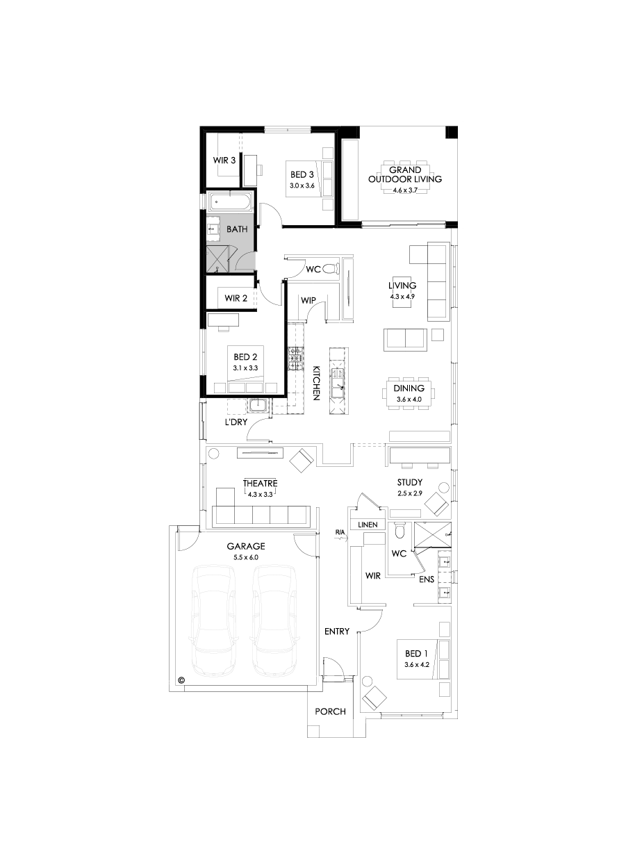 26  Floor Floorplan (3 bedroom)