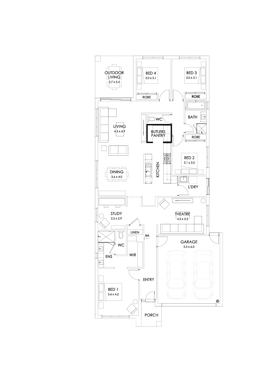 26  Floor Floorplan (Butler's pantry - Flipped)