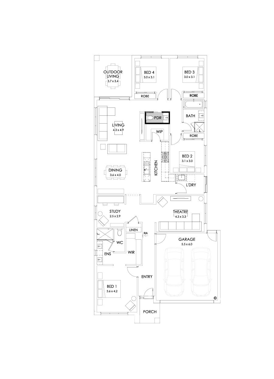 26  Floor Floorplan (Powder room - Flipped)