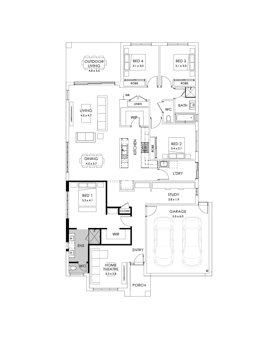 27  Floor Floorplan (Alternate theatre - Flipped)