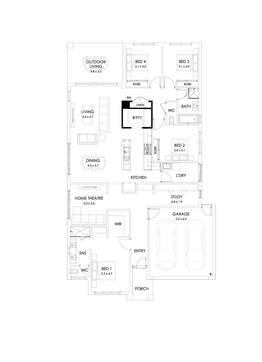 27  Floor Floorplan (Butler’s pantry - Flipped)