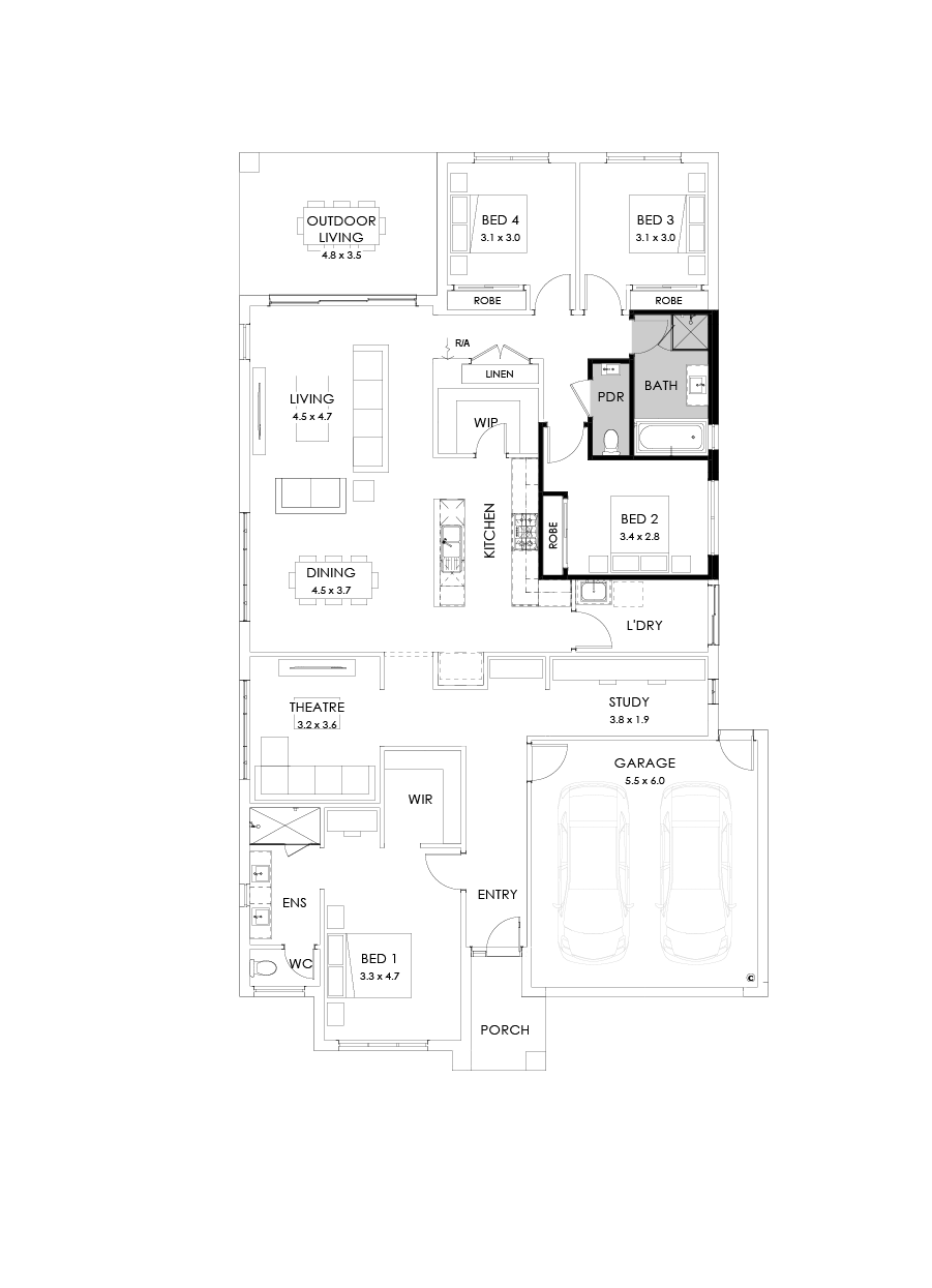 27  Floor Floorplan (Powder room - Flipped)