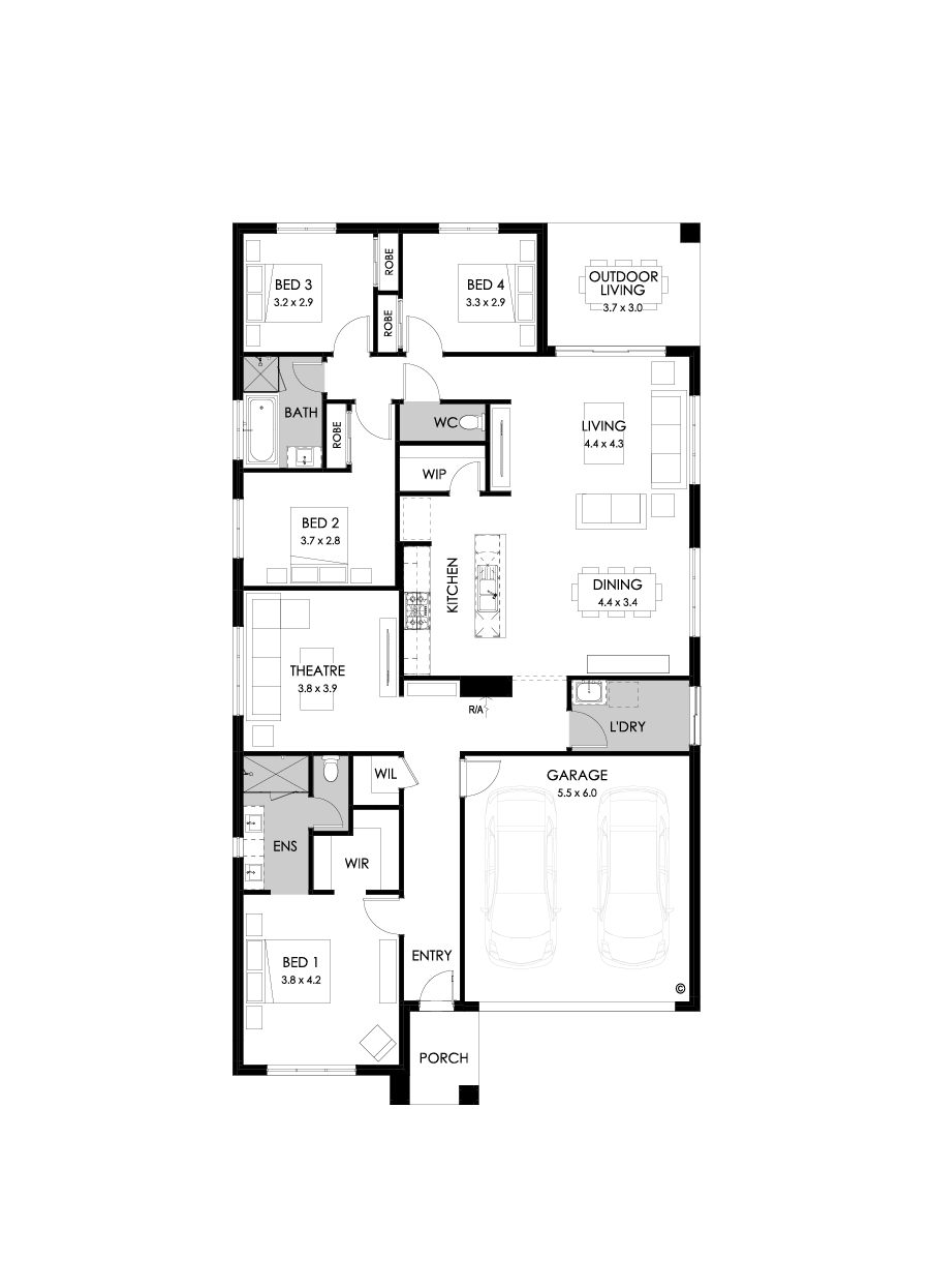 25  Floor Floorplan (Standard - Flipped)