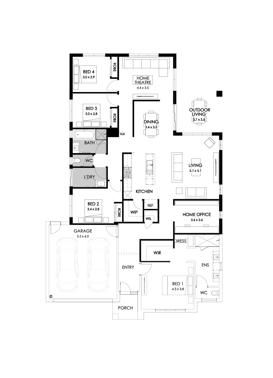 28  Floor Floorplan (Rear flip)
