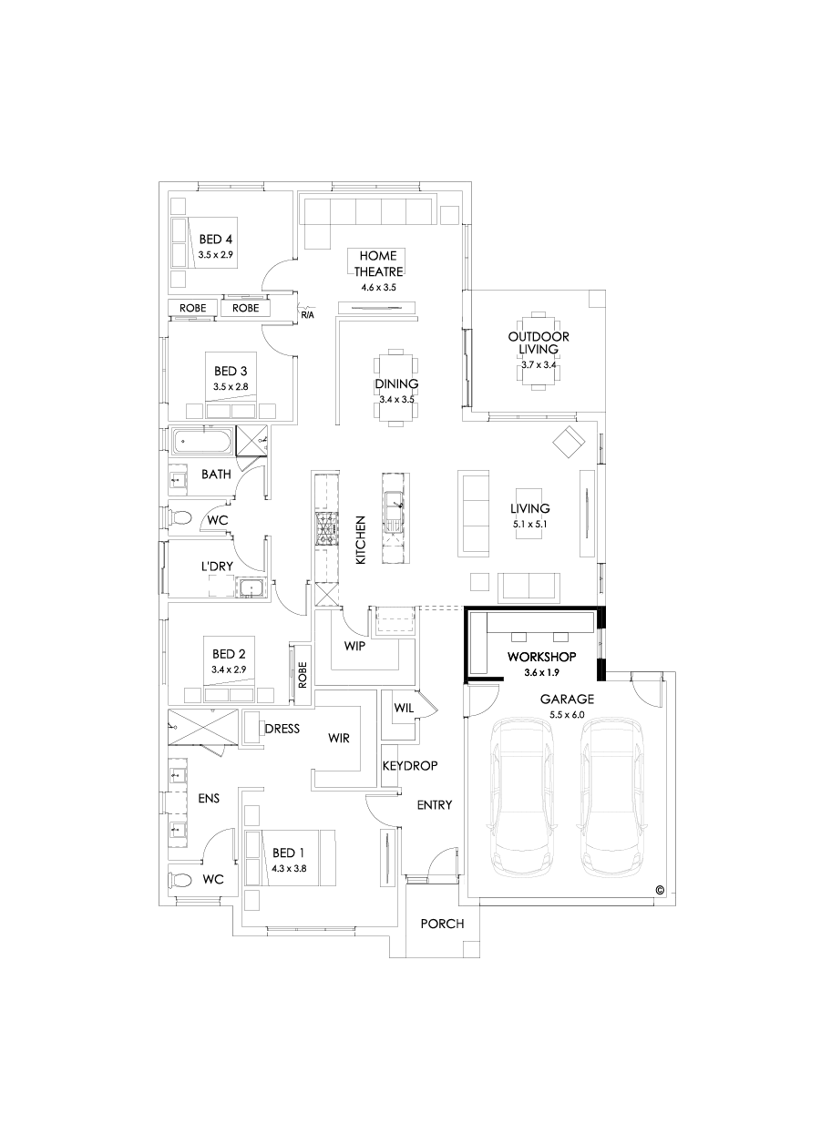 28  Floor Floorplan (Workshop - Flipped)