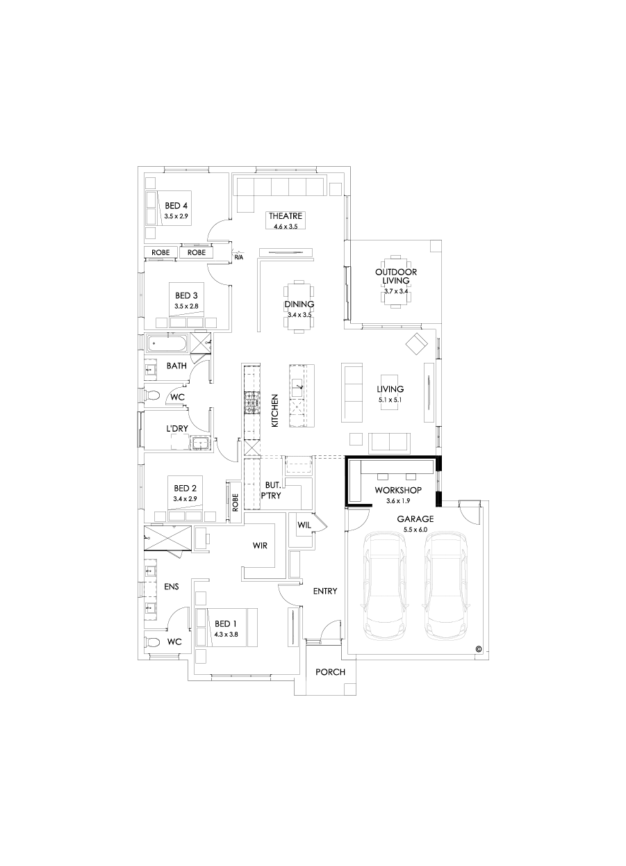 28  Floor Floorplan (Workshop - Flipped)